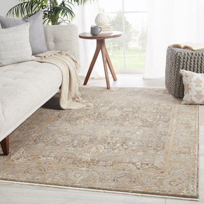 product image for Baptiste Oriental Dark Taupe & Gold Rug by Jaipur Living 50