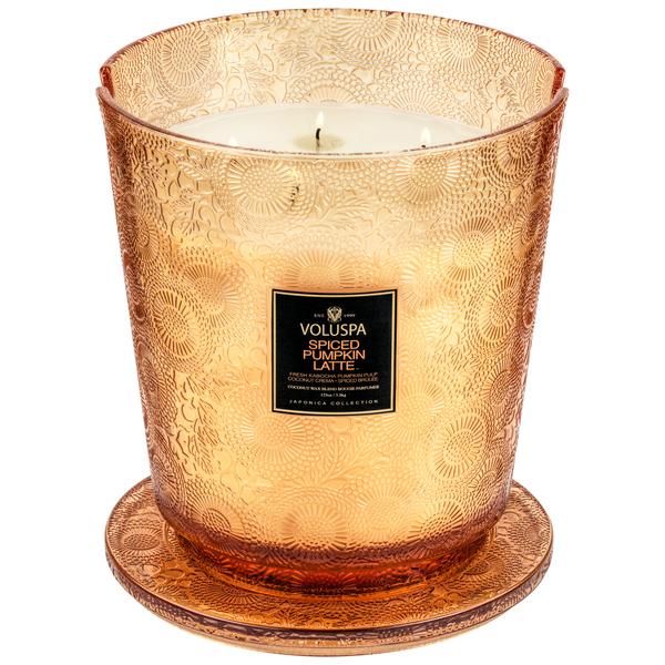 media image for spiced pumpkin latte 5 wick hearth candle 1 24