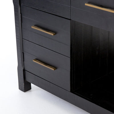 product image for Ian Kitchen Island In Black Acacia 77