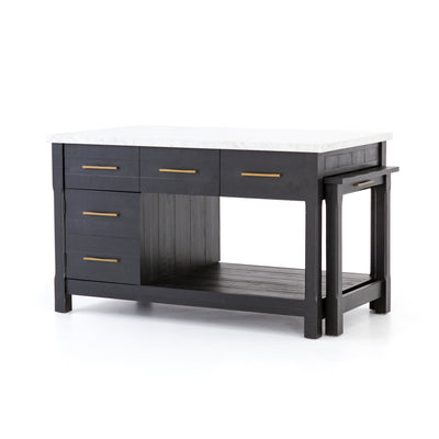 product image for Ian Kitchen Island In Black Acacia 41