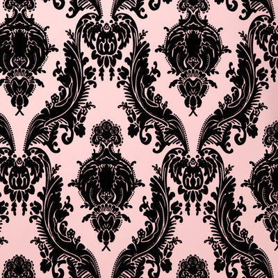 product image of Heirloom Wallpaper in Black/Pink by Burke Decor 585
