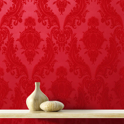 product image for Heirloom Wallpaper in Crimson by Burke Decor 8