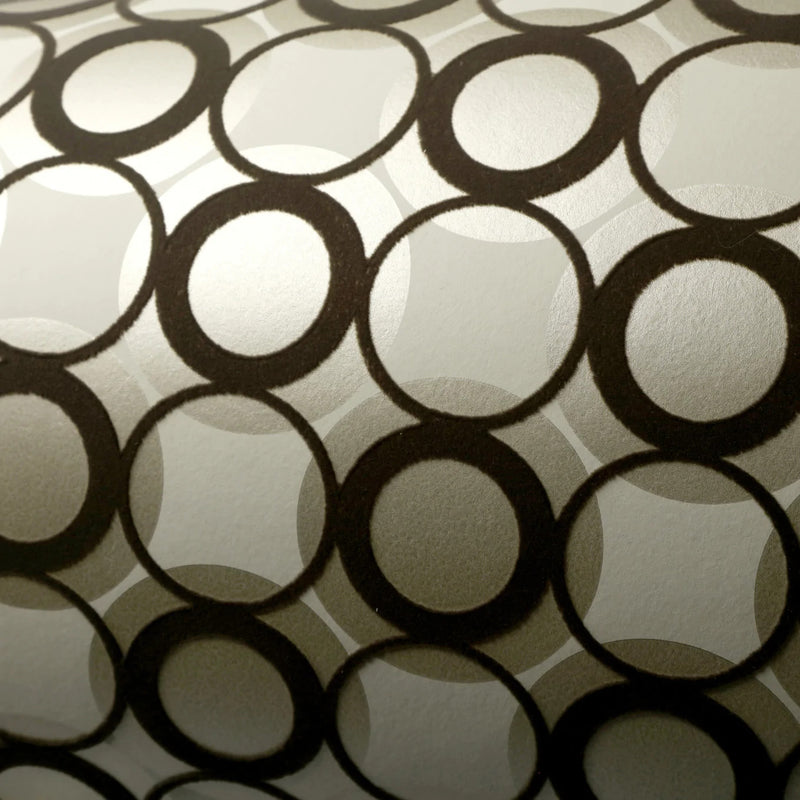 media image for Circles Wallpaper in Champagne by Burke Decor 232