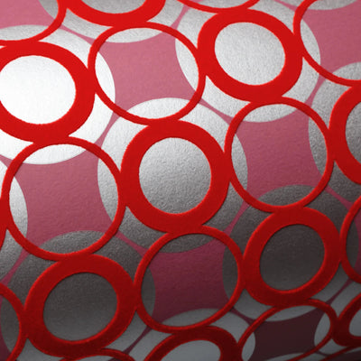 product image for Circles Wallpaper in Scarlet by Burke Decor 52