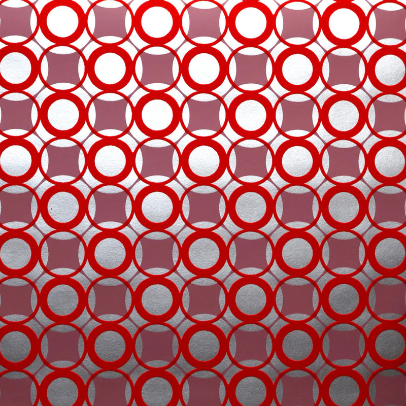 media image for Circles Wallpaper in Scarlet by Burke Decor 249