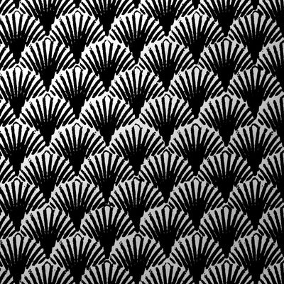 product image for Art Deco Fans Wallpaper in Black/Silver by Burke Decor 73