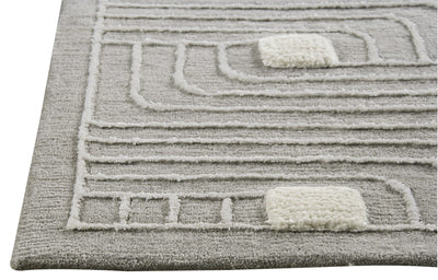 product image for Verona Collection Hand Woven Wool and Viscose Area Rug in Grey design by Mat the Basics 39
