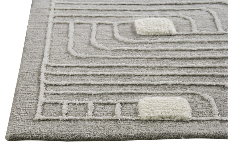 media image for Verona Collection Hand Woven Wool and Viscose Area Rug in Grey design by Mat the Basics 234