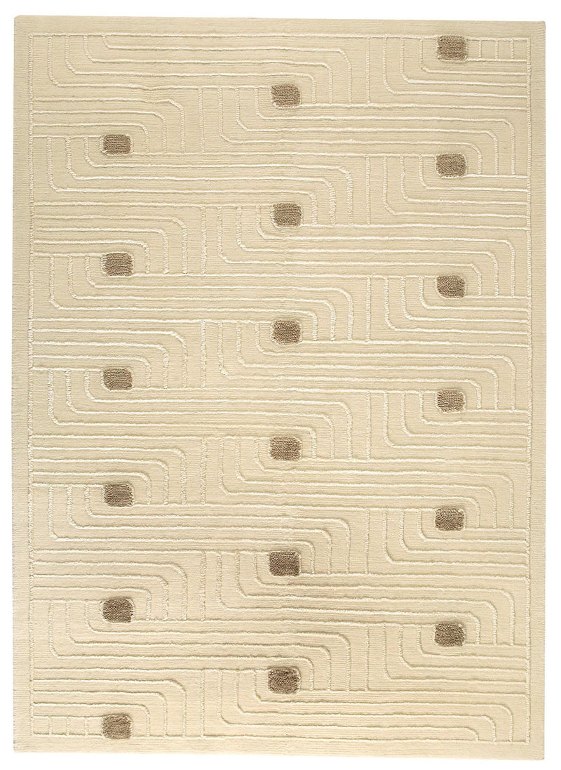 media image for Verona Collection Hand Woven Wool and Viscose Area Rug in White design by Mat the Basics 22