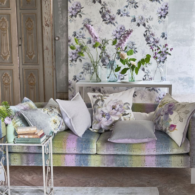 media image for Victorine Wallpaper in Vanilla from the Mandora Collection by Designers Guild 232