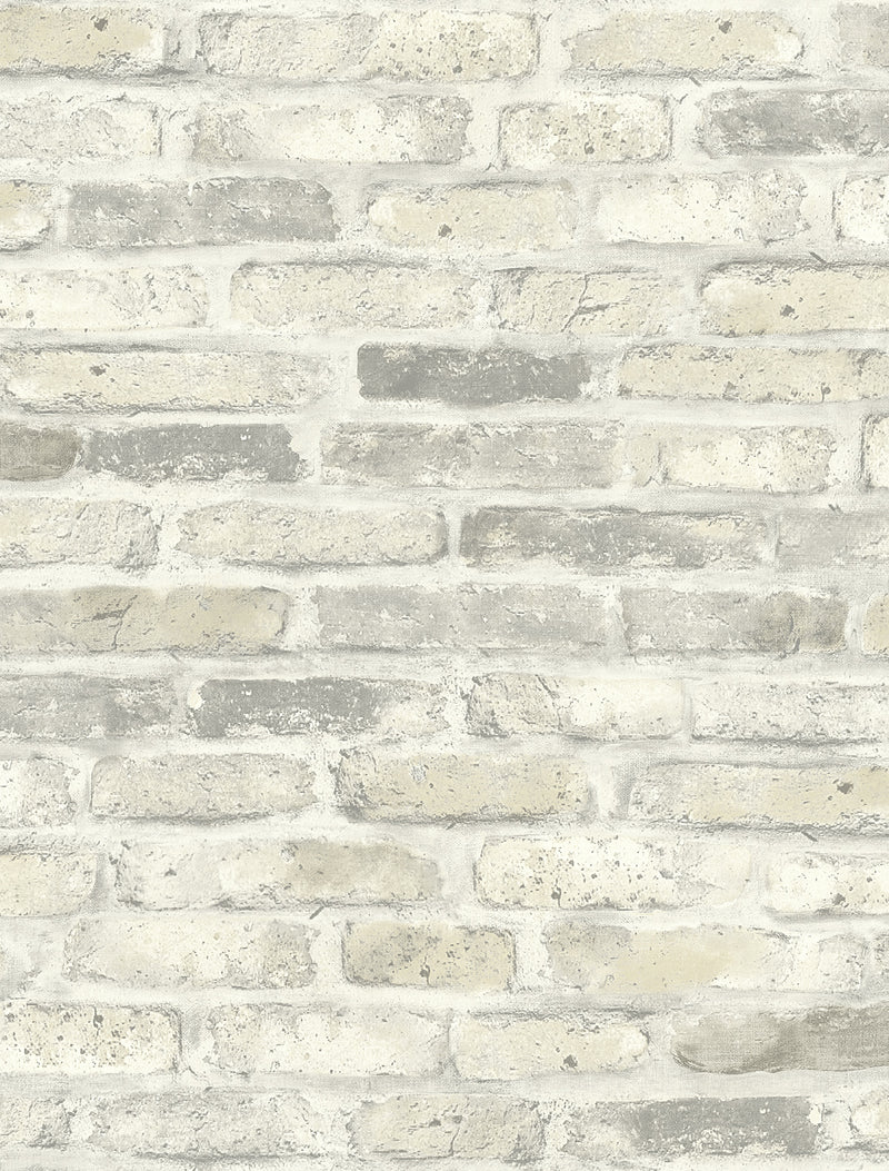 media image for Vintage Brick Wallpaper in Soft Neutral from the Vintage Home 2 Collection by Wallquest 287
