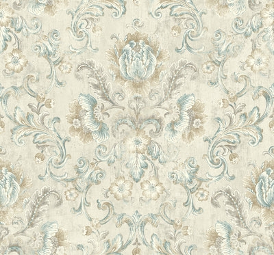 product image of Vintage Cameo Wallpaper in Antiquated Neutral from the Vintage Home 2 Collection by Wallquest 569
