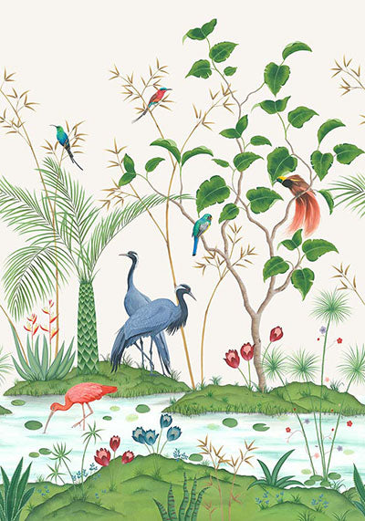 media image for Mirage Ivory Wallpaper from the Empyrea Collection by Osborne & Little 213