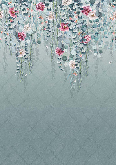 product image for Eucalyptus Aqua/Pink Wallpaper from the Empyrea Collection by Osborne & Little 31