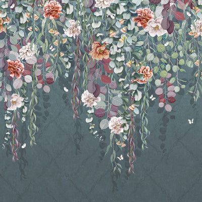 product image for Eucalyptus Prussian/Scarlet Wallpaper from the Empyrea Collection by Osborne & Little 45