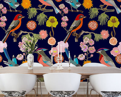 product image for Floral Birds Wall Mural 77