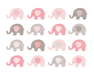 product image of Baby Pink Elephant Wall Mural 541