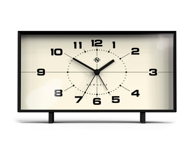 product image of wideboy clock in black with white face design by newgate 1 546