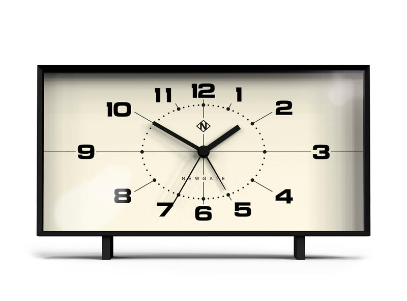 media image for wideboy clock in black with white face design by newgate 1 282