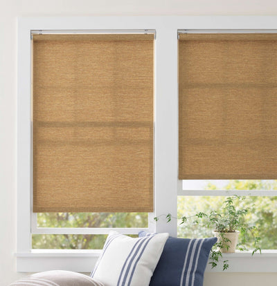 product image of ridge cordless roller wicker shade by annie selke pc2577 w27 1 557