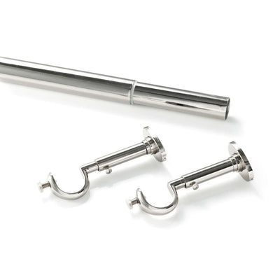 product image of stockbridge polished nickel curtain rod by annie selke pc2326 cr144 1 529