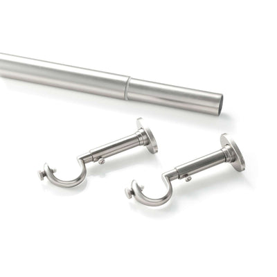 product image for stockbridge satin nickel curtain rod by annie selke pc2328 cr144 1 45