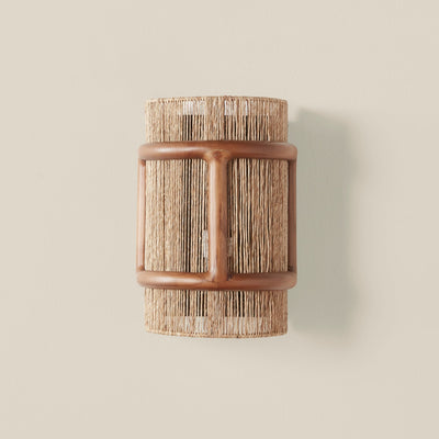 product image of wood jute sconce by woven wjws na 1 523
