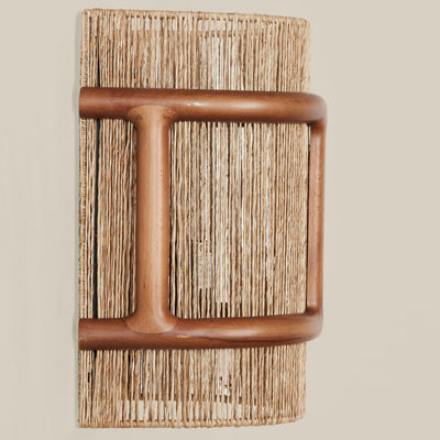 product image for wood jute sconce by woven wjws na 2 73