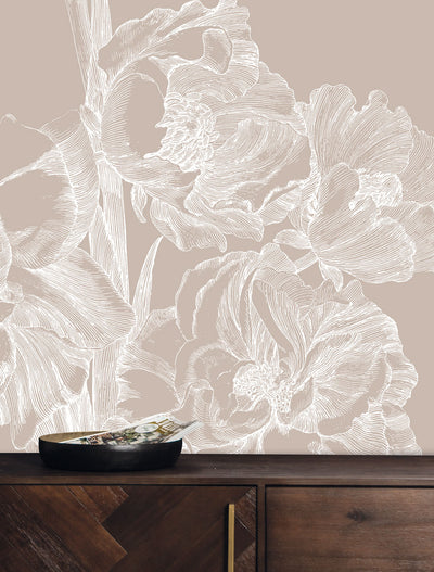 product image for Engraved Flowers Sand No. 1 Wallpaper by KEK Amsterdam 50
