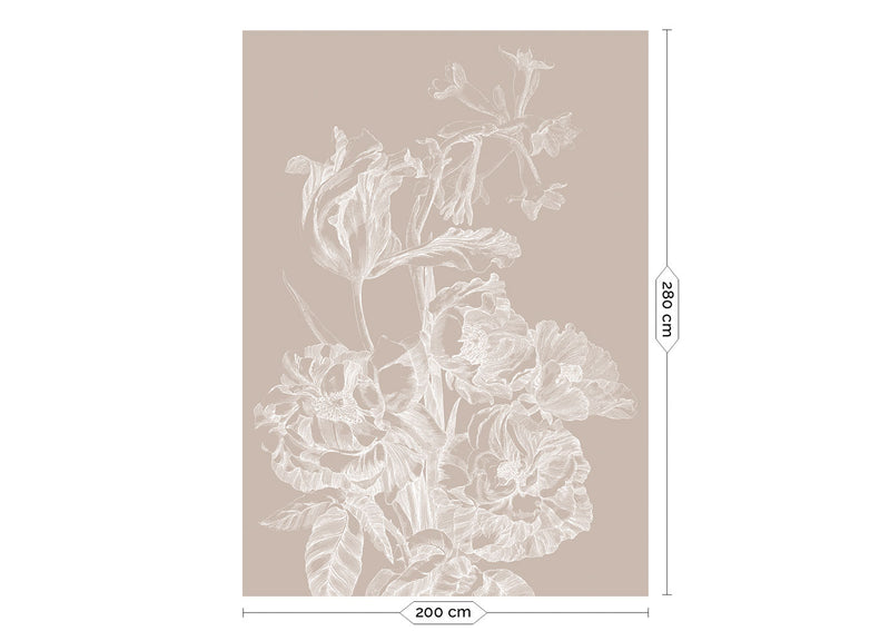 media image for Engraved Flowers Sand No. 1 Wallpaper by KEK Amsterdam 226