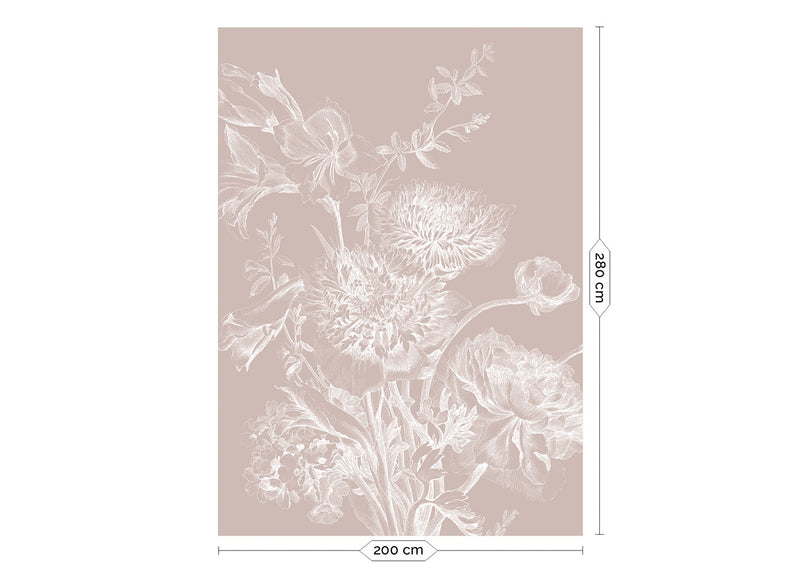 media image for Engraved Flowers Nude No. 2 Wallpaper by KEK Amsterdam 258