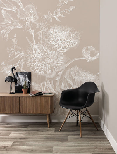 product image for Engraved Flowers Sand No. 2 Wallpaper by KEK Amsterdam 92
