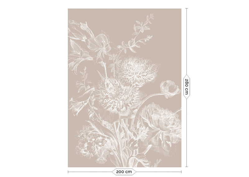 media image for Engraved Flowers Sand No. 2 Wallpaper by KEK Amsterdam 245
