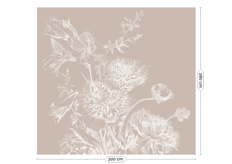 media image for Engraved Flowers Sand No. 2 Wallpaper by KEK Amsterdam 249