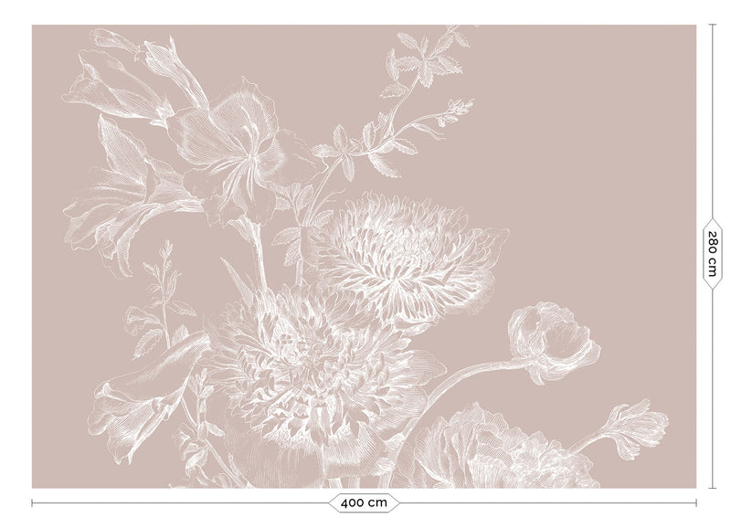 media image for Engraved Flowers Nude No. 2 Wallpaper by KEK Amsterdam 291