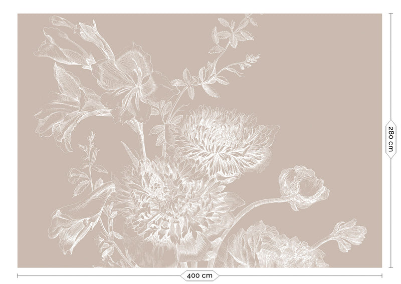 media image for Engraved Flowers Sand No. 2 Wallpaper by KEK Amsterdam 224