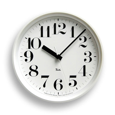 product image of riki steel hours clock in white design by lemnos 1 513