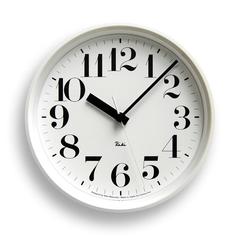 media image for riki steel hours clock in white design by lemnos 1 227