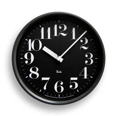 product image of riki steel hours clock in black design by lemnos 1 532