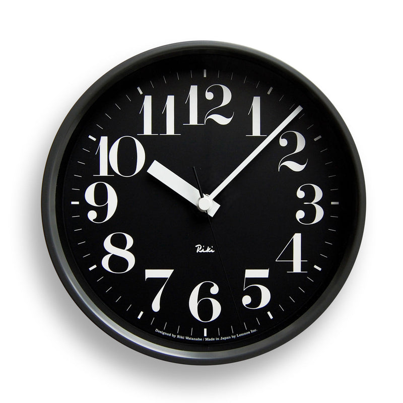 media image for riki steel hours clock in black design by lemnos 1 25