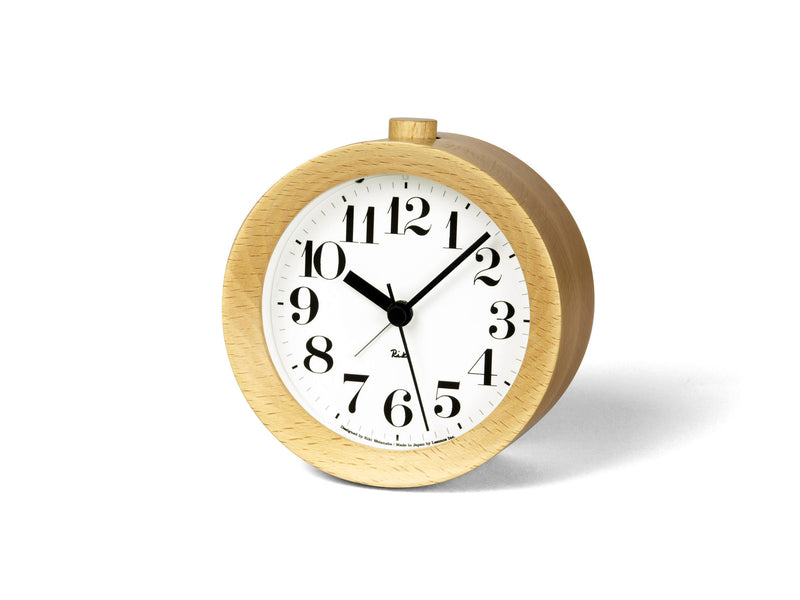 media image for riki wood alarm clock in natural design by lemnos 1 255