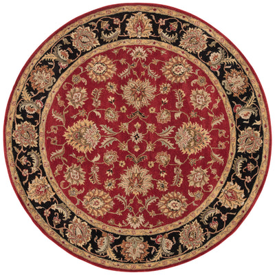 product image for my08 anthea handmade floral red black area rug design by jaipur 12 11