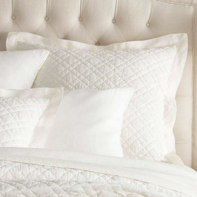 product image of washed linen ivory quilted sham by annie selke pc1638 she 1 533