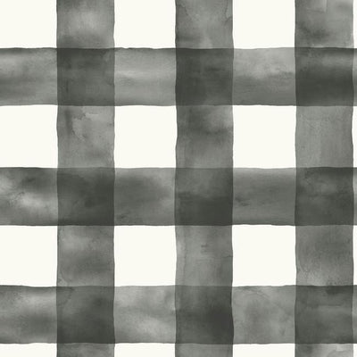 product image for Watercolor Check Wallpaper in Black and White from the Magnolia Home Collection by Joanna Gaines for York Wallcoverings 11