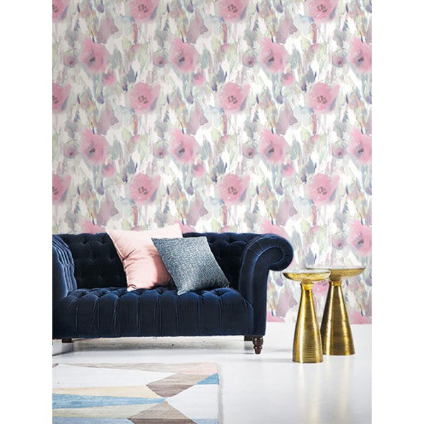 media image for Watercolor Floral Wallpaper from the L& 271