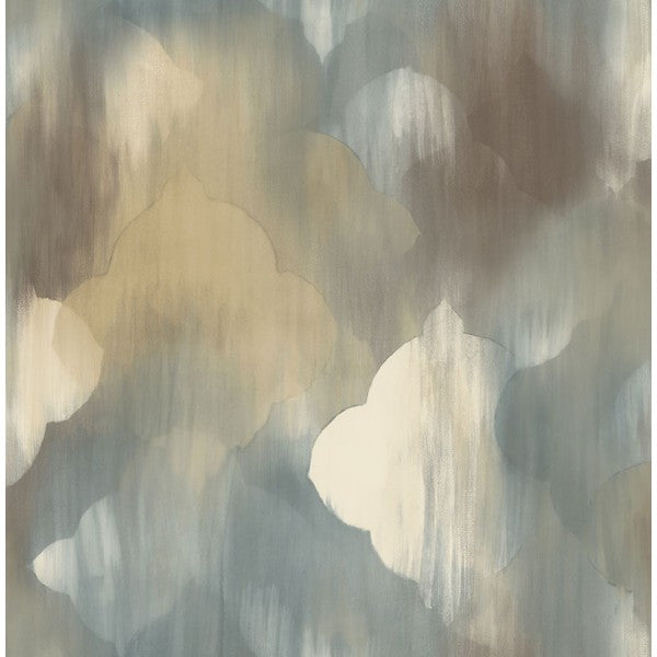 media image for Watercolor Ogee Wallpaper in Browns and Neutrals from the L& 268