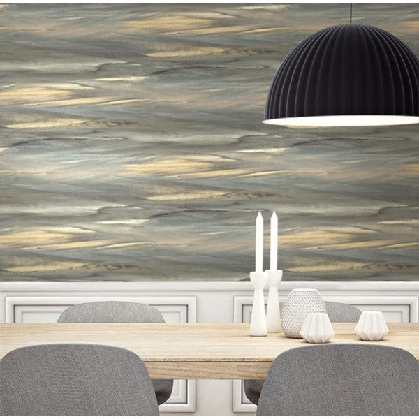 media image for Watercolor Strokes Wallpaper in Browns and Greys from the L& 243