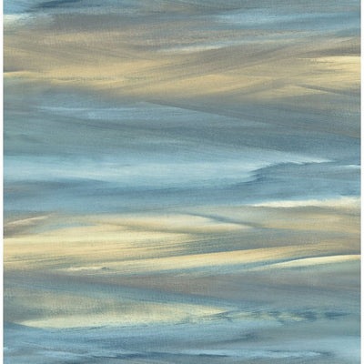 product image for Watercolor Strokes Wallpaper in Blue and Neutrals from the L'Atelier de Paris collection by Seabrook 70