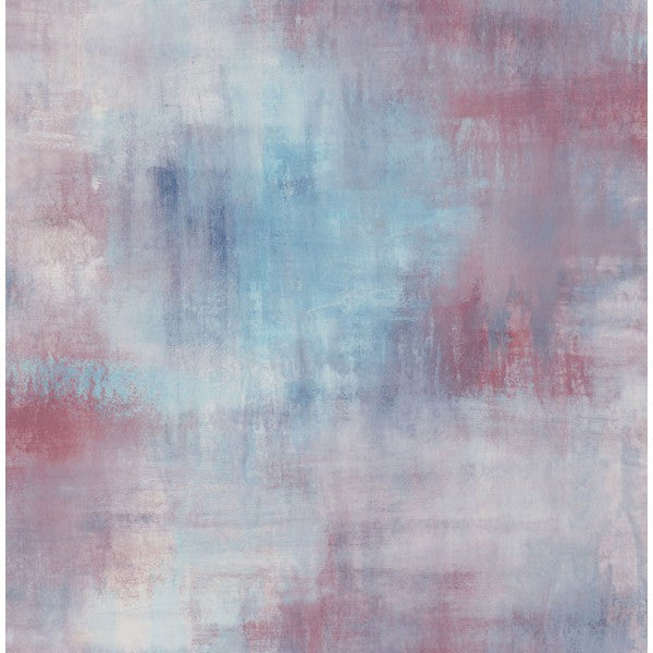 media image for Watercolor Tonal Wallpaper in Blues and Reds from the L& 223