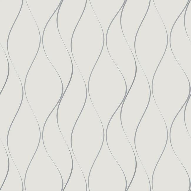 media image for sample wavy stripe wallpaper in soft grey and silver by york wallcoverings 1 255